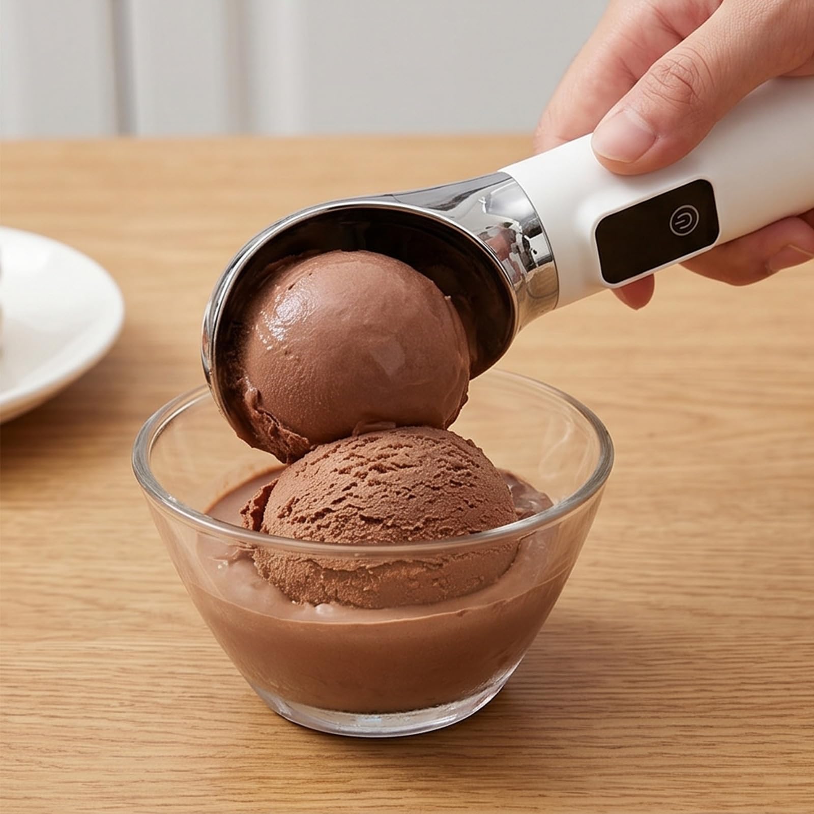 Cuillères à glace électriques de qualité supérieure avec corps étanche et fonction de chaleur rapide pour les amateurs de desserts
