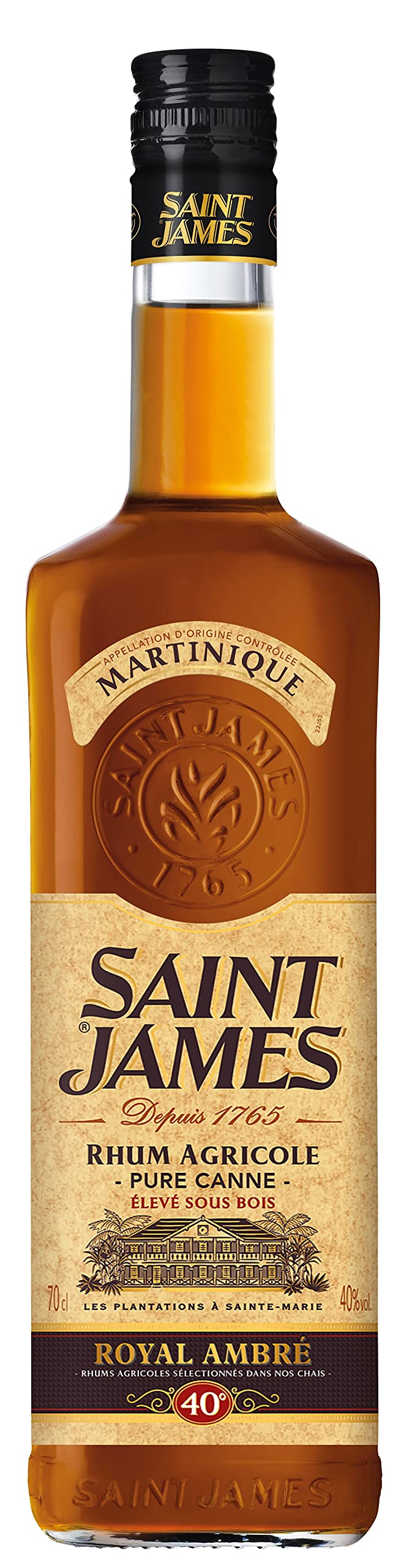 Saint James Royal Ambre Martinique Rum 1 x 0.7 l ( Dieser Artikel ist in verschiedenen Versionen mit gleichem Inhalt erhältlich )