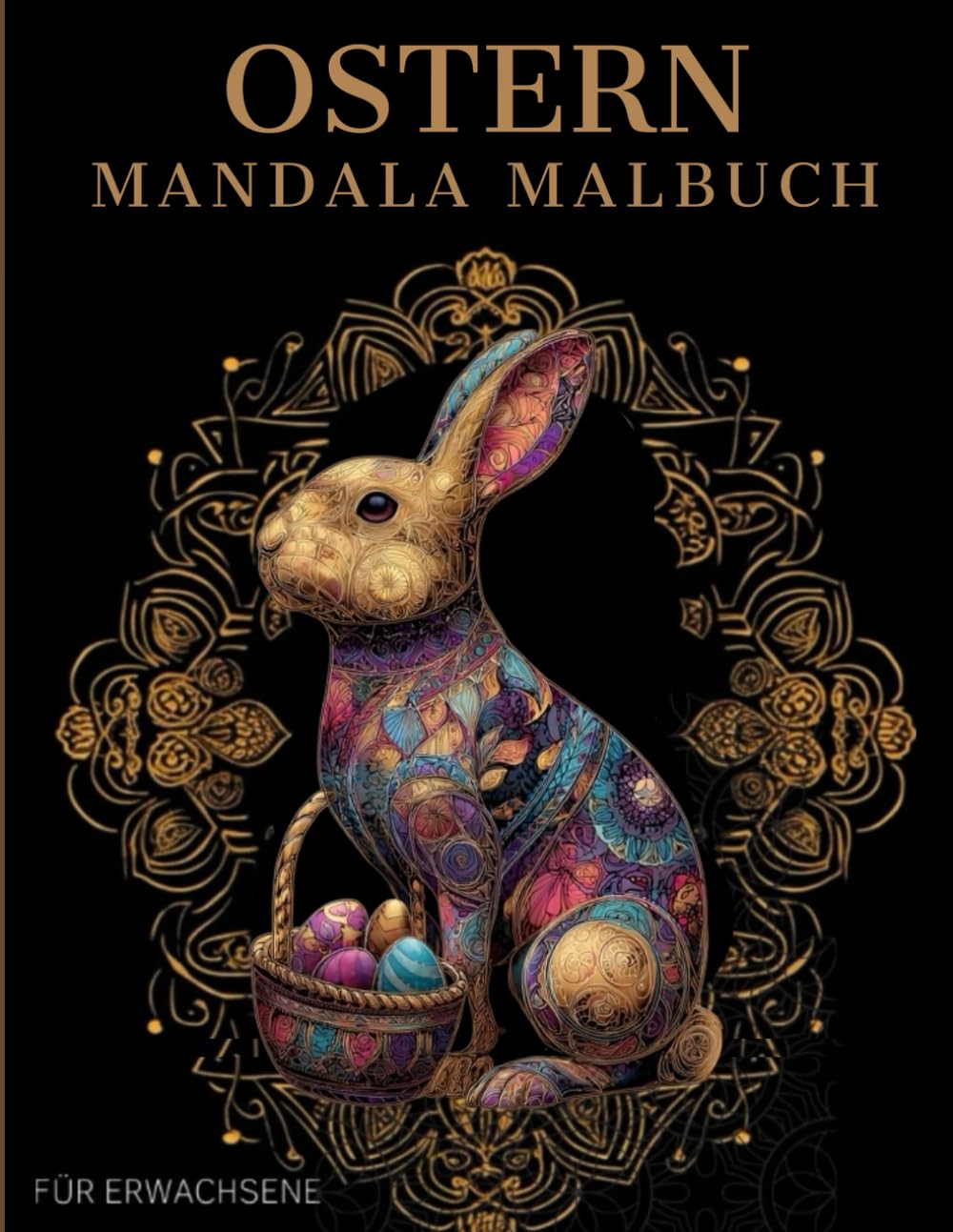 Ostern Mandala Malbuch: Ostern Ausmalbuch mit Mandala-Motiven für Erwachsene