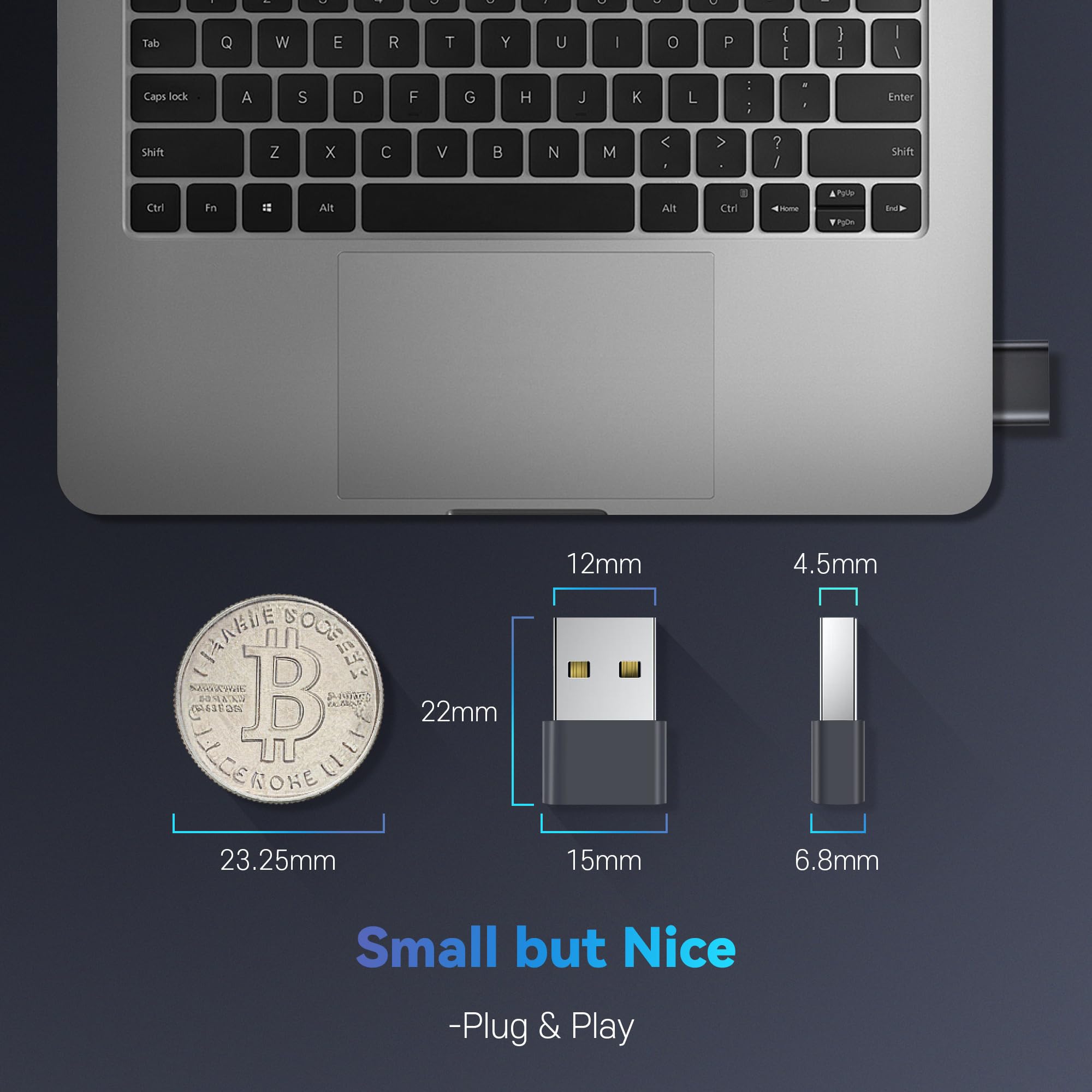 YISH USB C do USB Adaptera- 3pakiet USBC Female to USBA Mężczyzna 100W Szybkie ładowanie i 480 Mbps Typu C z A Przetwornikiem dla konwertera Ładowarka USB Komputer Laptop Tabletka Smartfon Słuchawki