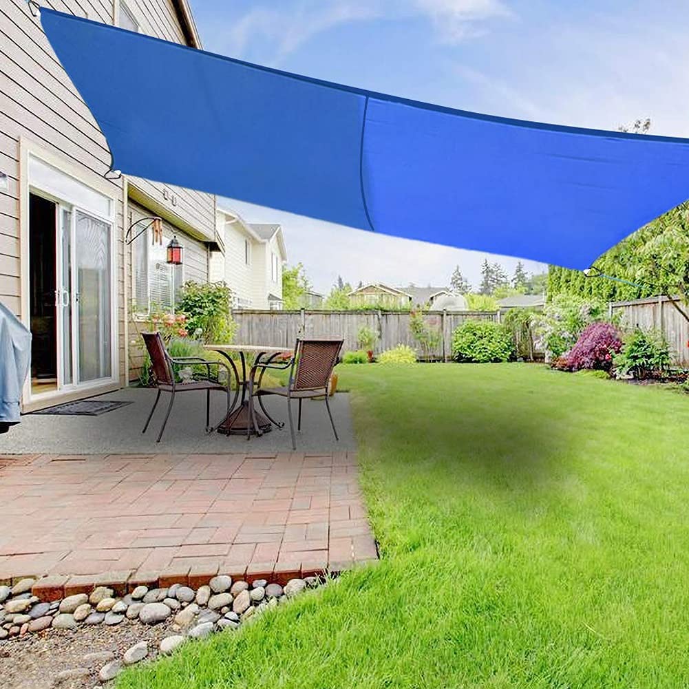 przeciwsłoneczny żagiel przeciwsłoneczny, 2 x 4 m, zewnętrzny żagiel przeciwsłoneczny, odporny na promieniowanie UV, do ogrodu, na patio, taras, kemping, niebieski