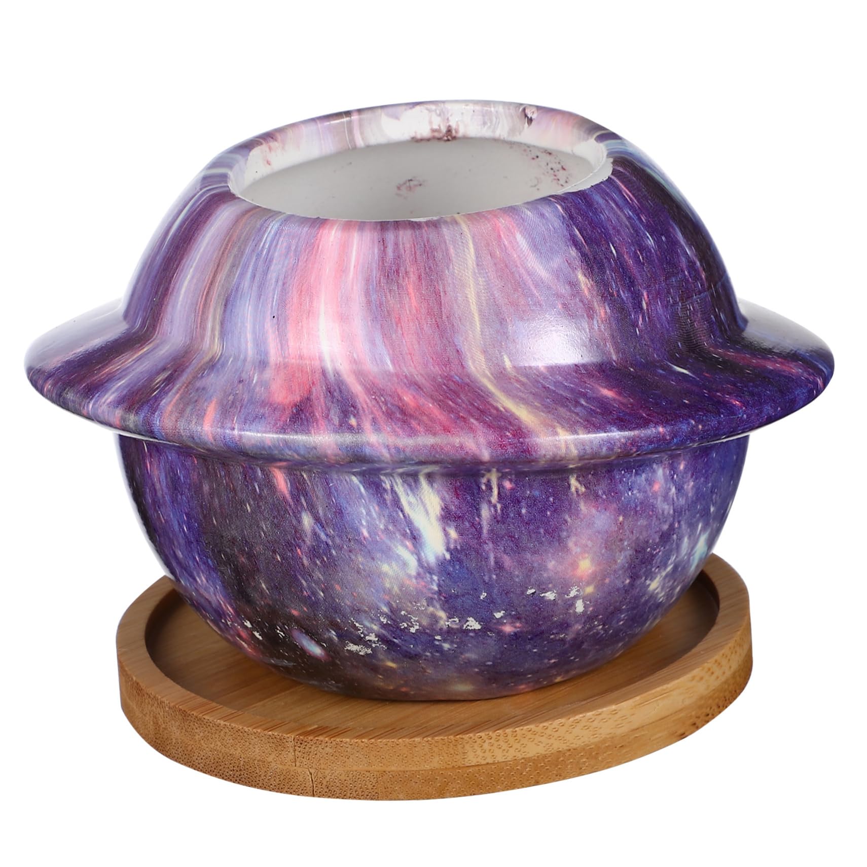 IWOWHERO1 Set Planet Flowerpot Plants Pots Planet Planter Bonsai Flower Vase Out Door Decor Outdoor Decor Garden Pots for Succulent Planters Ceramic Plant Pot Desktop Eucalyptus Universe