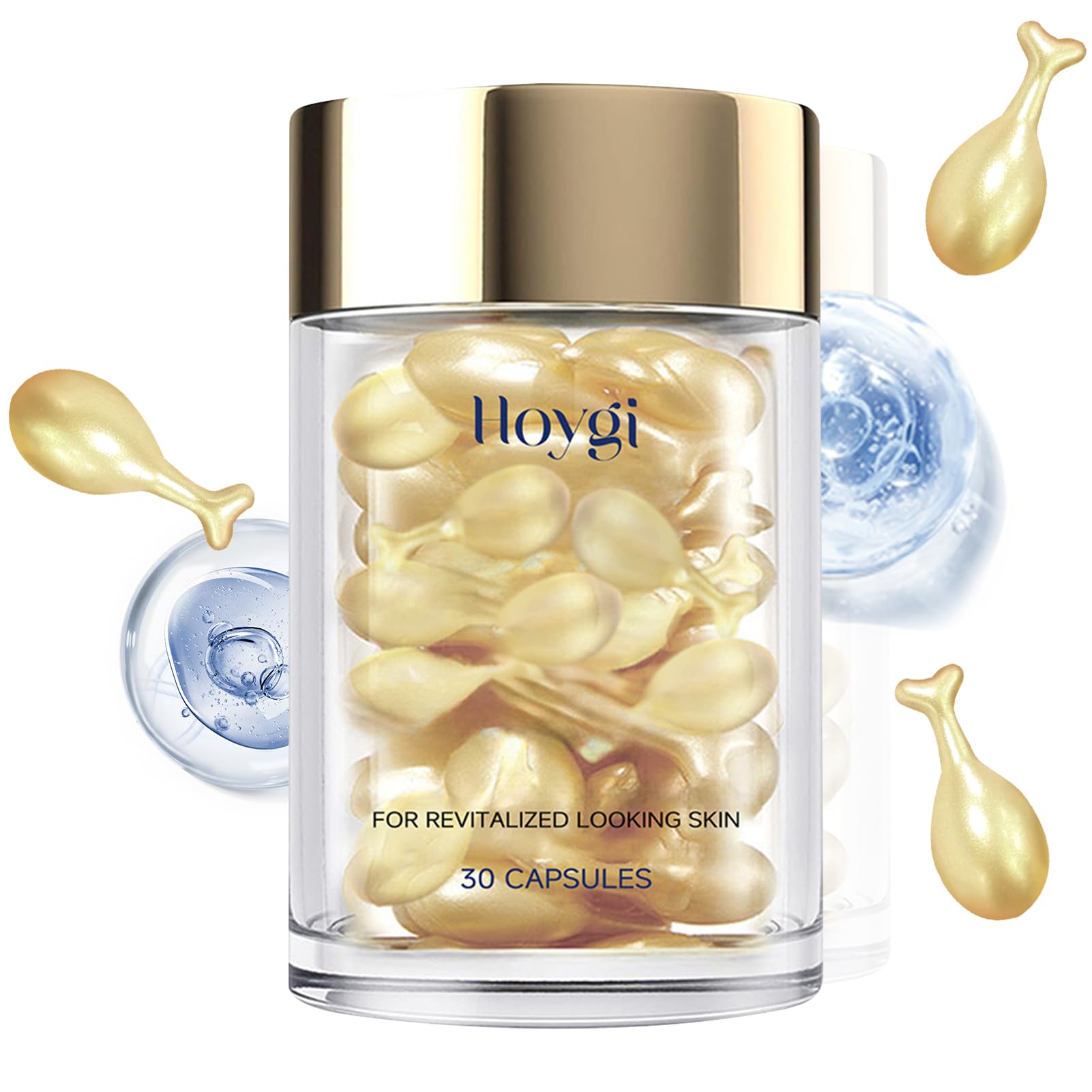 Sérum de Rétinol avec Venin d'Abeille, Capsules Correctrices Anti-Âge Nuit, Soin Lissant Hydratant et Raffermissant, Anti-Rides et Anti-Vieillissement, 30 Capsules - Convient à Tous Types de Peau
