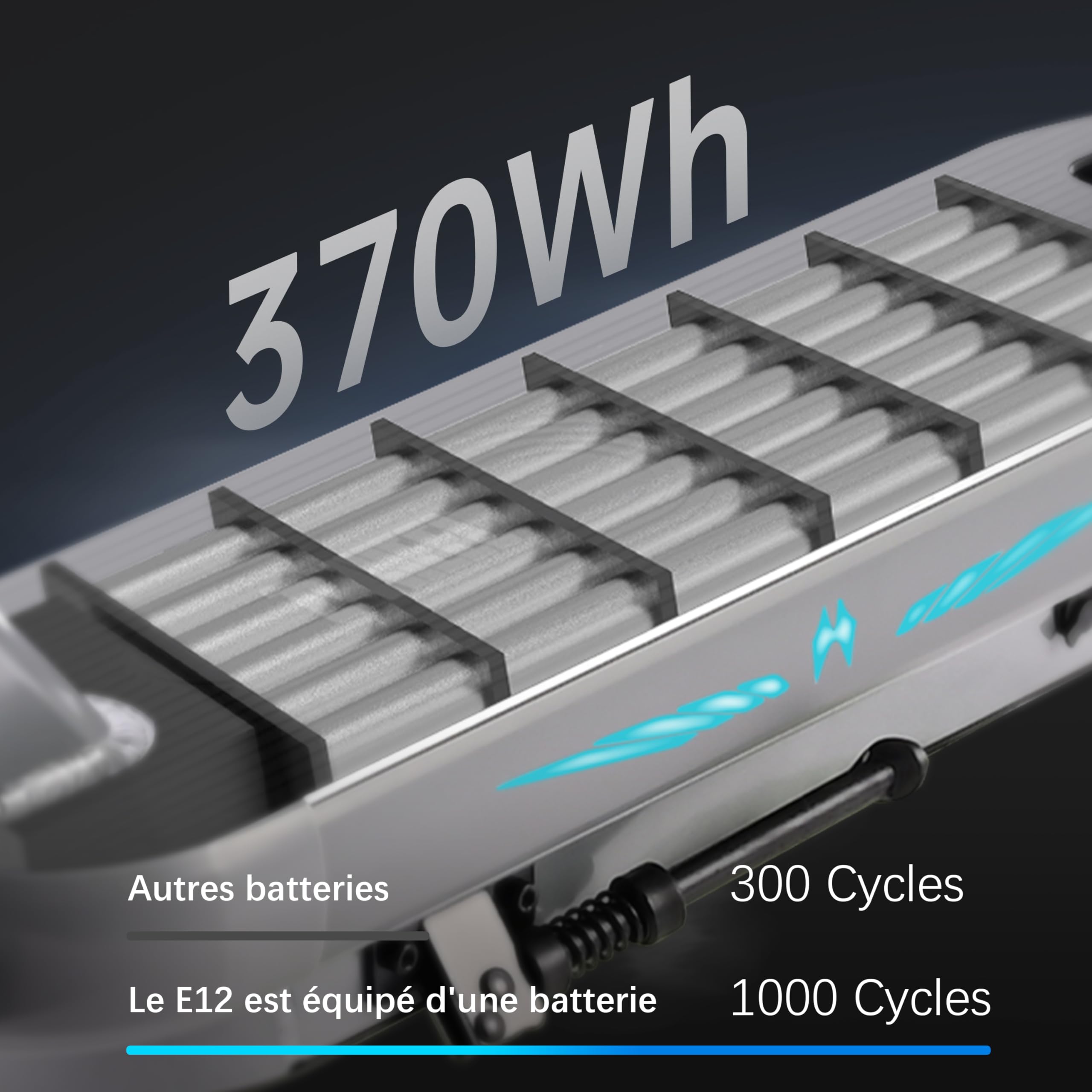 E12 Patinete Eléctrico para Adultos, Neumáticos Confort de 10 Pulgadas, Batería Alta Capacidad 36V 10Ah para Autonomía Prolongada, Scooter Eléctrico Plegable Sport con Doble Freno