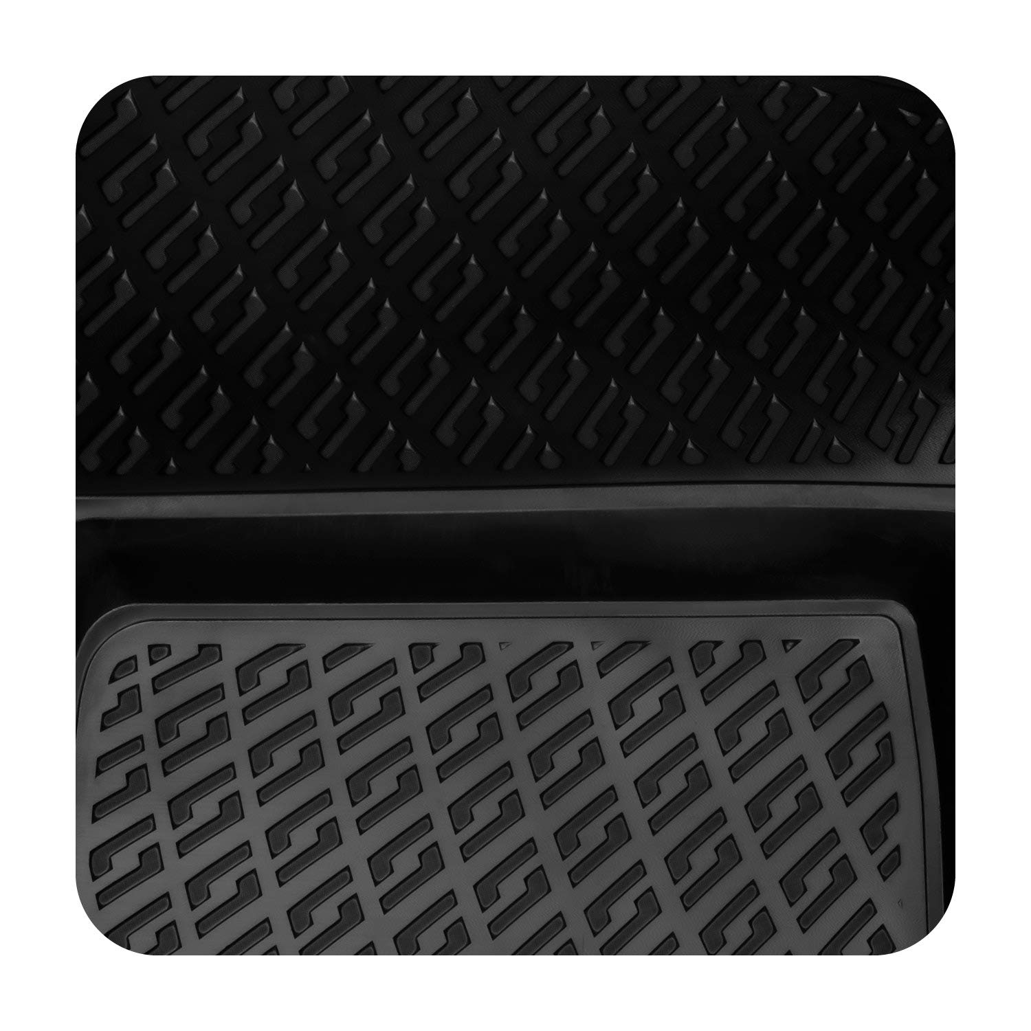Rizline 3D Fussmatten für Mercedes C Klasse W205 / S205 2014-2021 | für W205 Limousine Sedan / S205 T-Modell Kombi, Gummimatten aus TPE Gummi, Passgenau, Wasserdicht, Hoher Rand, Rutschfest