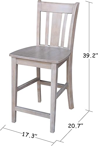 Miniatura 105 de International Concepts San Remo Taburete alto de bar, gris pardo lavado gris topo lavado,Espresso,Marrón,Beige,Negro -,Hickory/piedra