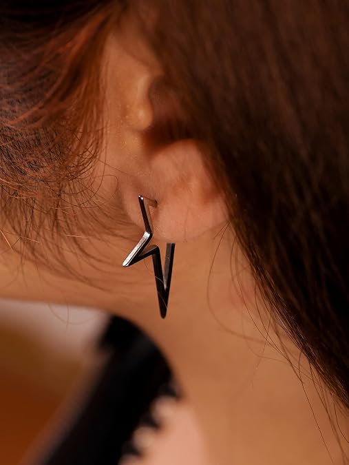 Silver-tone Spike Star Earrings Dangle, Y2k Goth Punk Grunge Emo Earrings, Star Jewelry, Christmas Jewelry Gifts For Women
