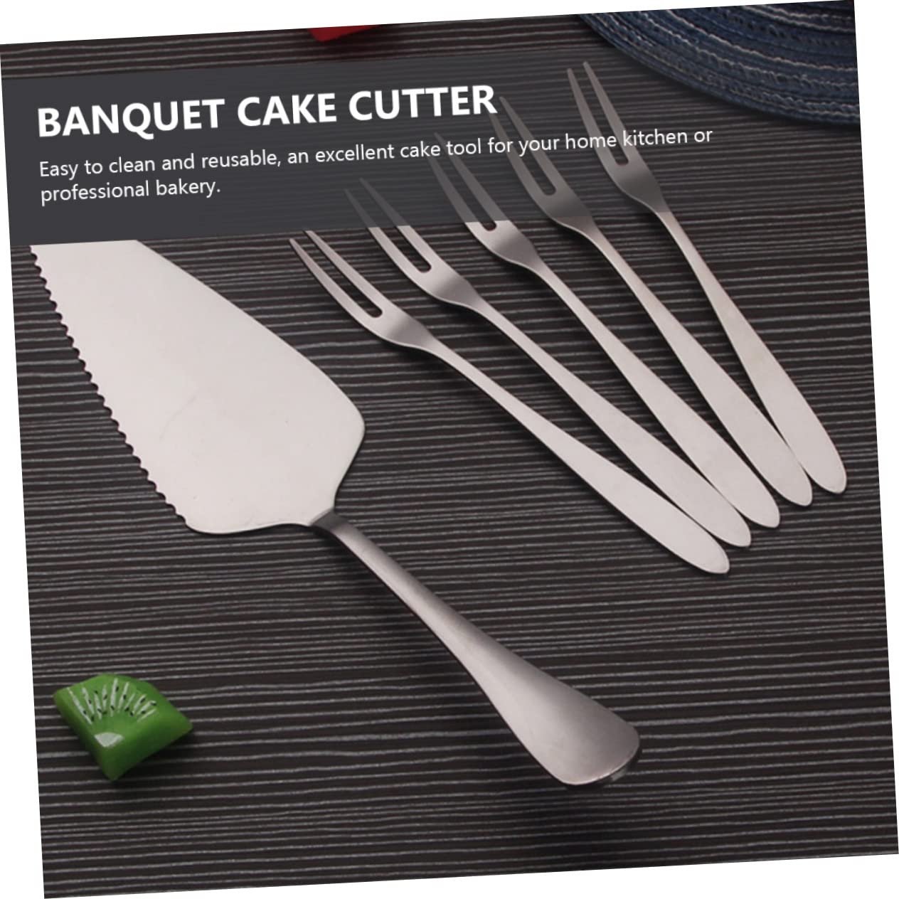 BRIGHTFUFU Banquet Cake Cutter Cake Knife and Server Set Baking Spatula for Party Anniversary