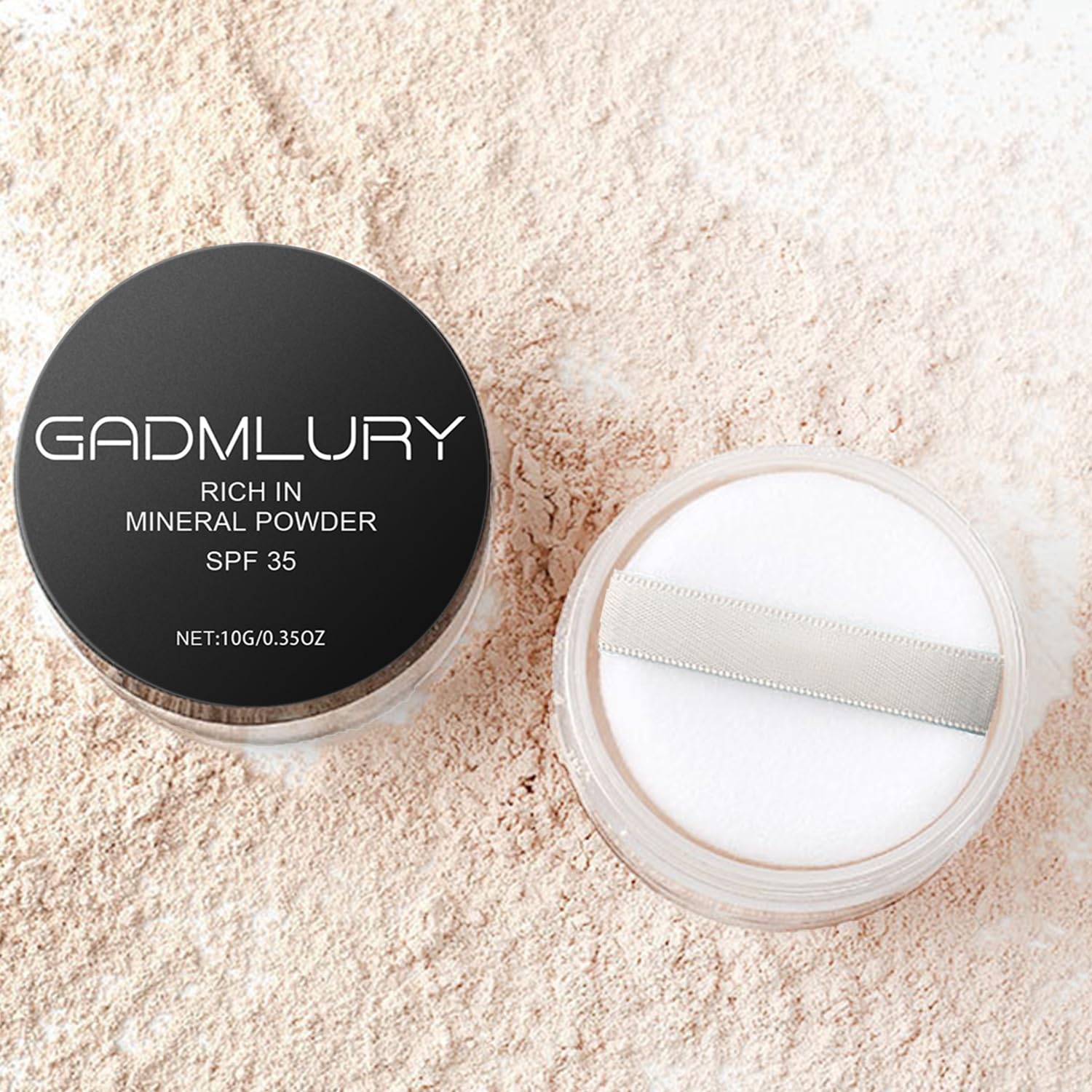 Mineral Powder Foundation SPF 35 Sunscreen Lightweight Loose Powder Hydrating Fair Neutral Coverage Natural Finish Base Makeup Solar