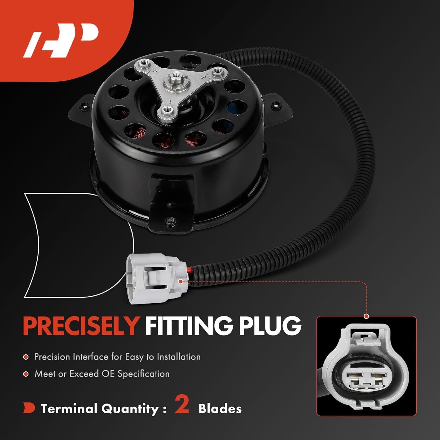 A-Premium Radiator Fan Motor Compatible with Hyundai Sonata 2011-2013 2.4L & Kia Optima 2011-2013 2.4L, Rondo 2014-2017 2.0L