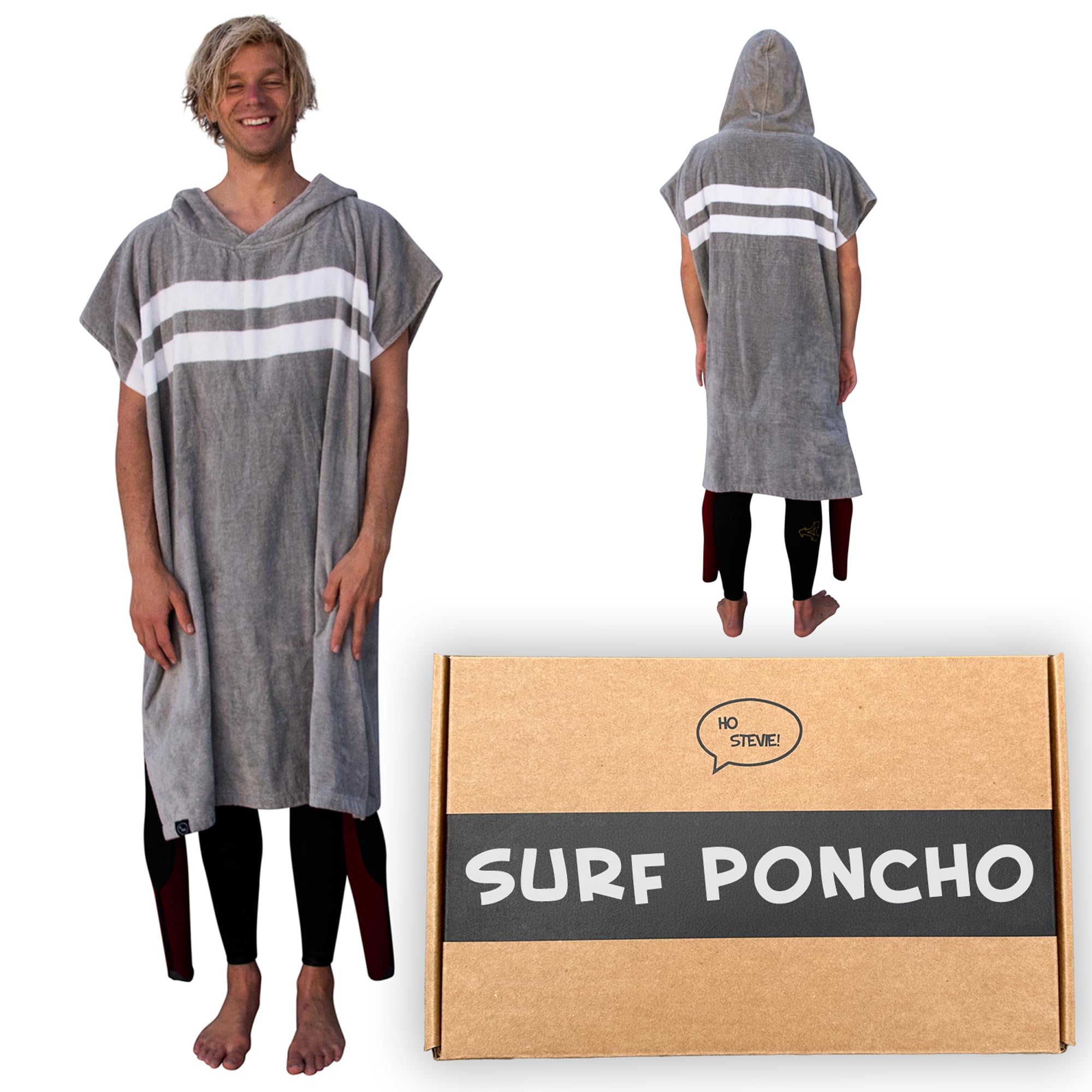 Ho Stevie! Thick Microfiber Surf Poncho (Wetsuit Changing Robe/Towel) [Choose Color]