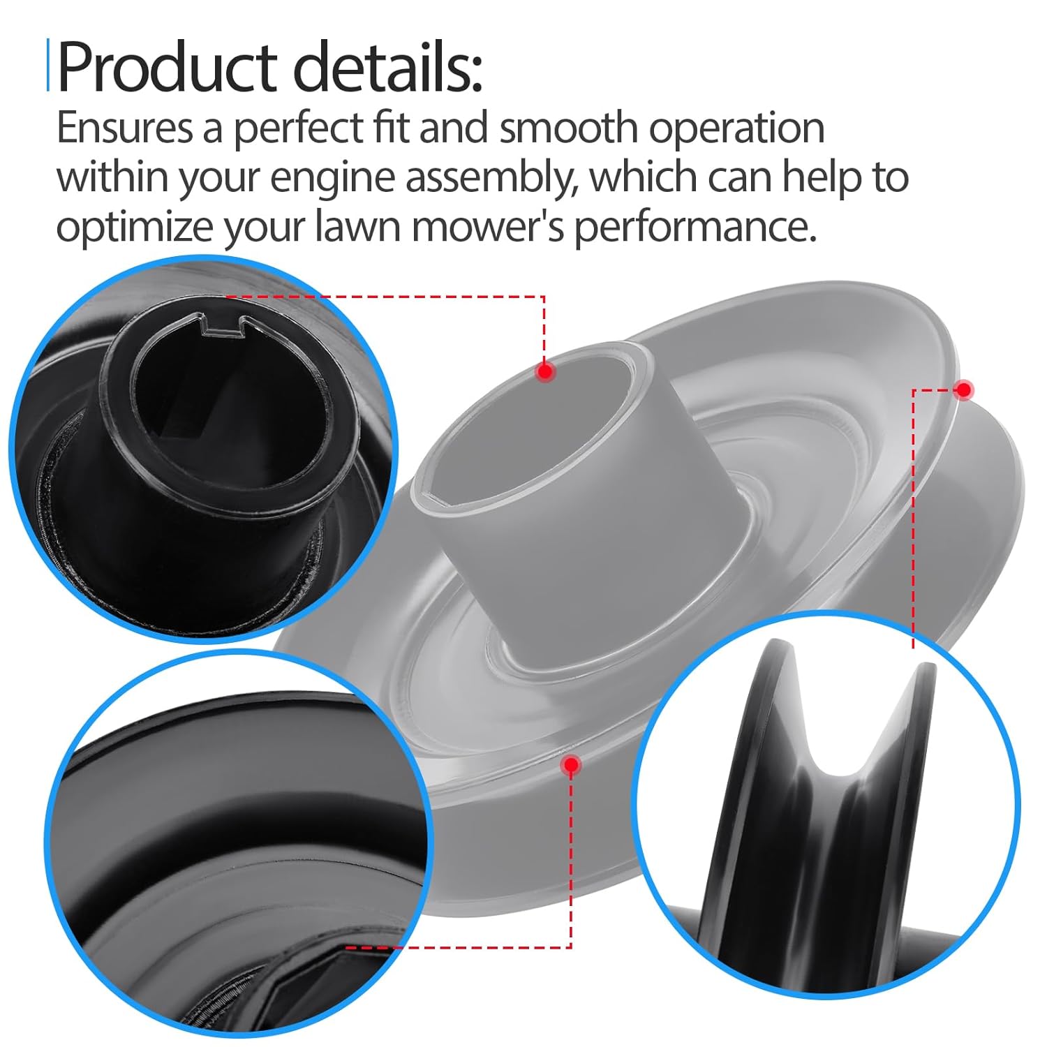 Engine Pulley Replace 756-0978 756-0978B Compatible with Cub Cadet MTD Engine RZT SLTX LGTX GT LT LGT SLT LTX 1046 1045 1042 1515 1529