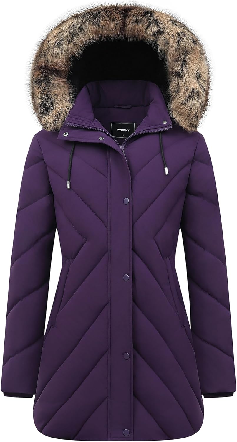 Women's Winter Coat Long Puffer Jacket - Waterproof Warm Thickened Snow Coat for Women