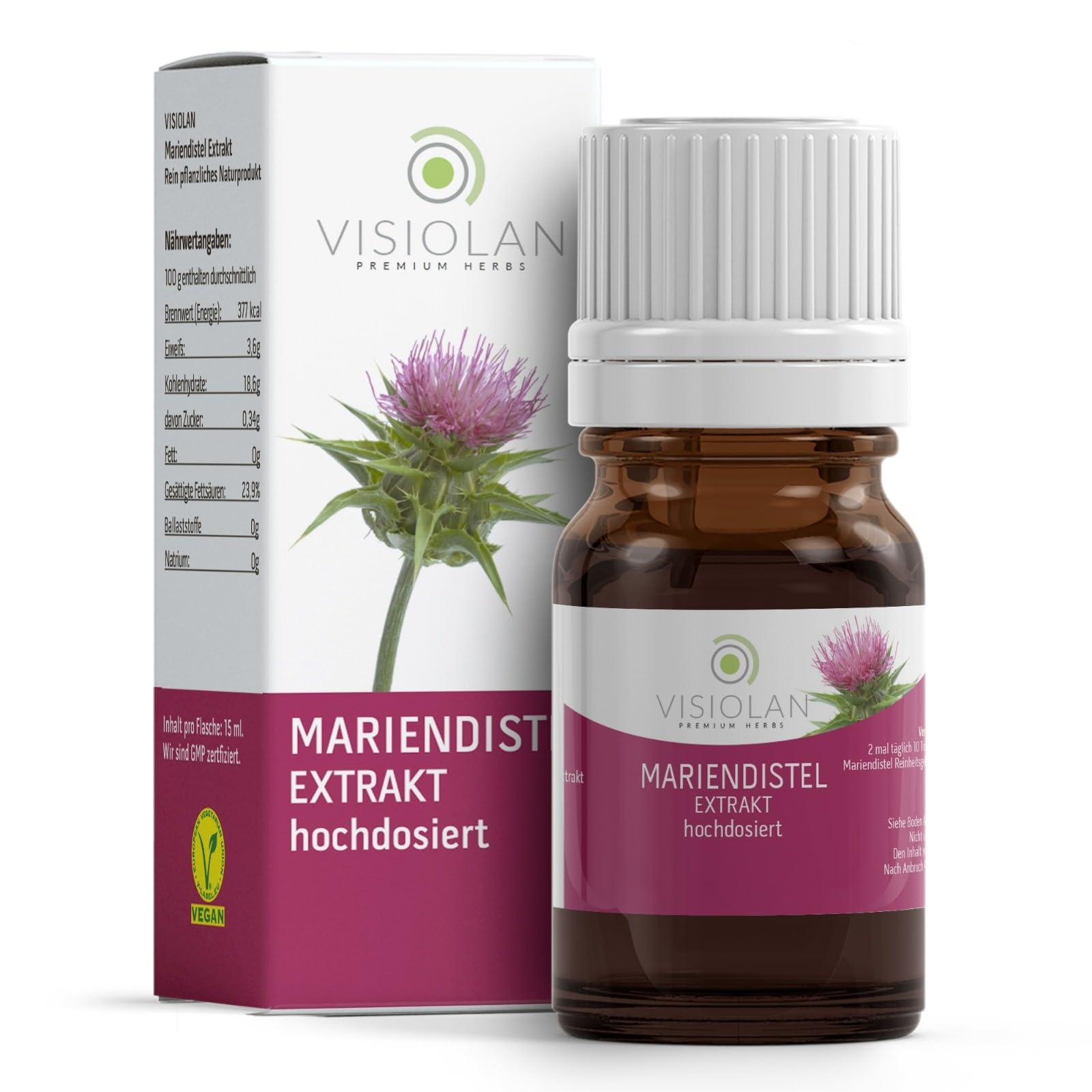 MARIENDISTEL EXTRAKT hochdosiert, 15ml, LIPOSOMAL | Reines Silymarin (mind. 99,5%) | Höchste Bioverfügbarkeit | VEGAN