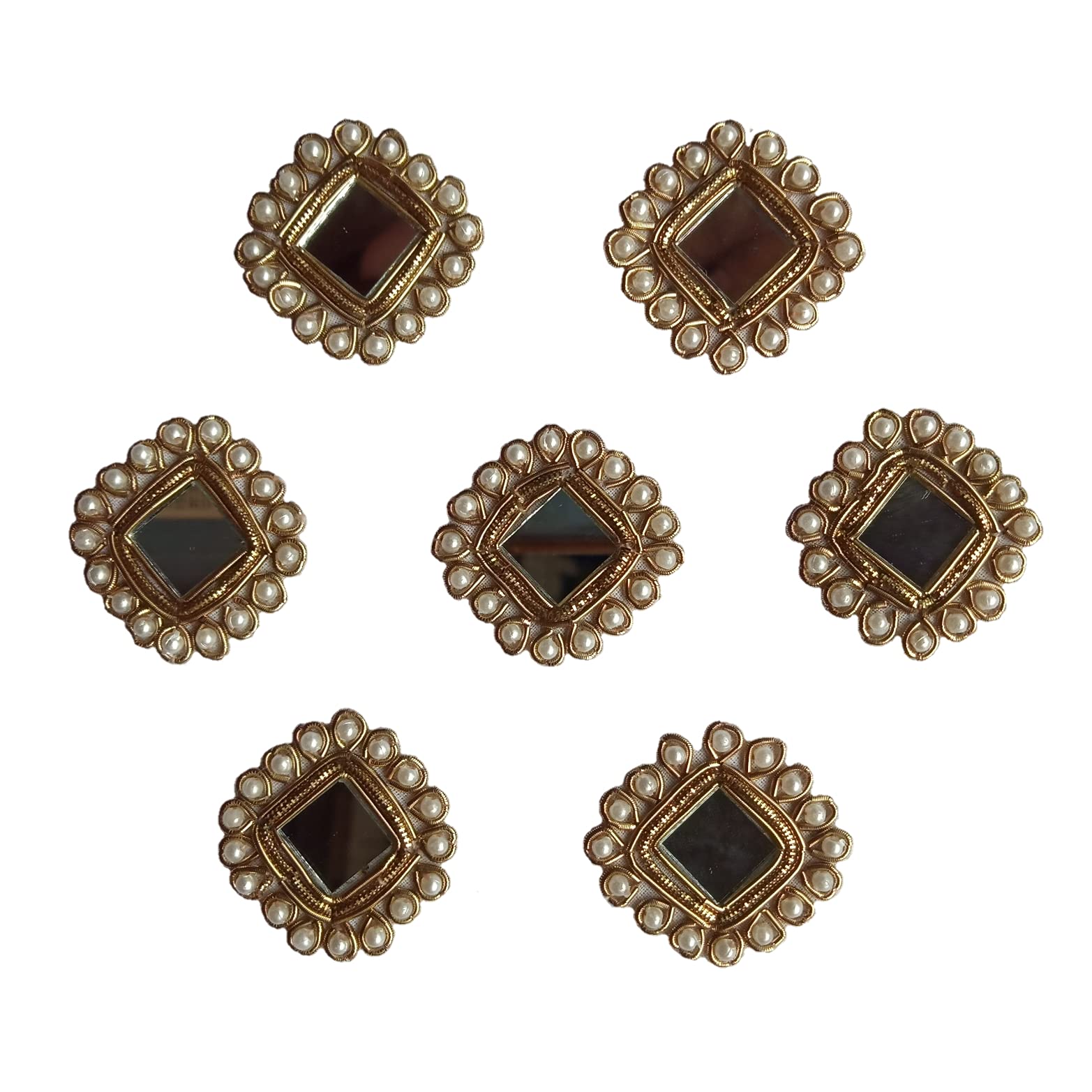 Square Mirror dapka Work Embroidery Flower Applique Patch Decorative for Jacket Jeans Dress Saree Blouse Lehenga duptta (12)-image-48