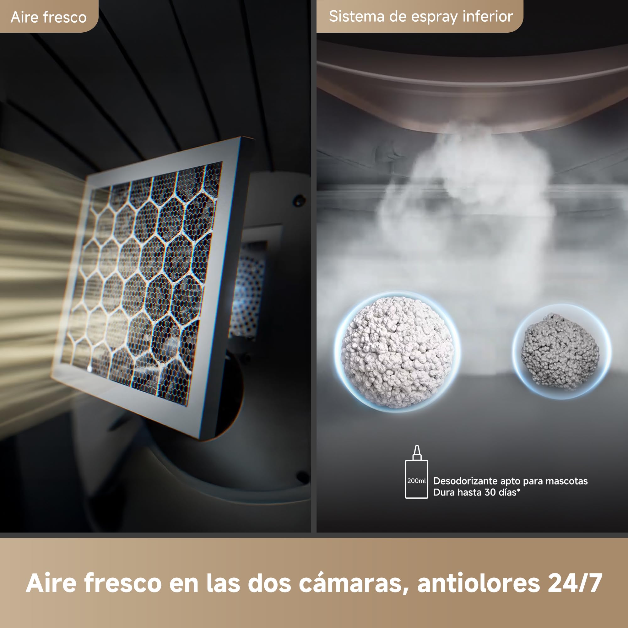 MOVA MeowgicPod LR10 Prime, arenero Inteligente para Gatos con Cabina de 110 L, 15 días sin intervenir, Aire Fresco, se extrae con Solo Tirar, monitorización, Control Remoto con la App