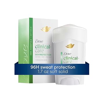 Dove Clinical + Care Clinical Protection Antiperspirant Cool Essentials with Nourishing Serum 96 Hour Odor Protection 1.7 oz