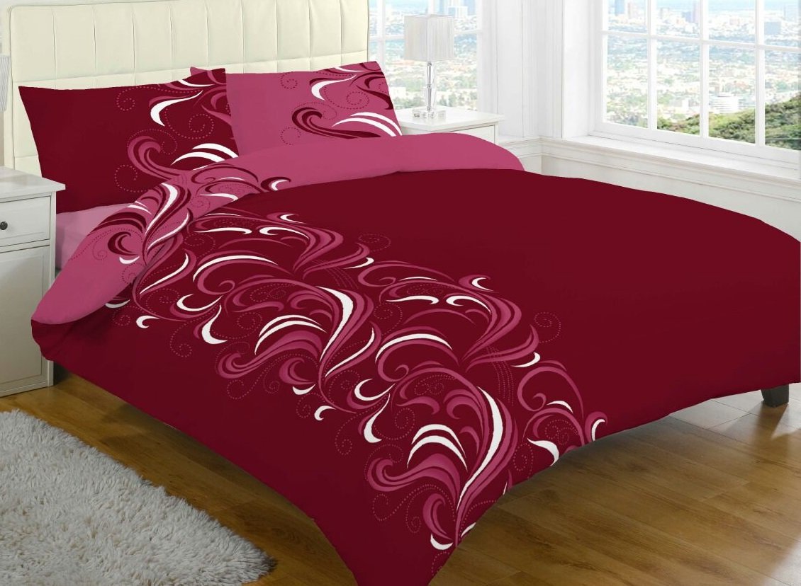 Casa D'or Wine Swirl Duvet Covers Set Bedding Set Quilt Covers Set Bedding Set - King,
