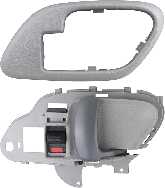 Maçaneta interna de porta APPERFiT com moldura direita cinza para Chevrolet e GMC 1995–2002 – Kit