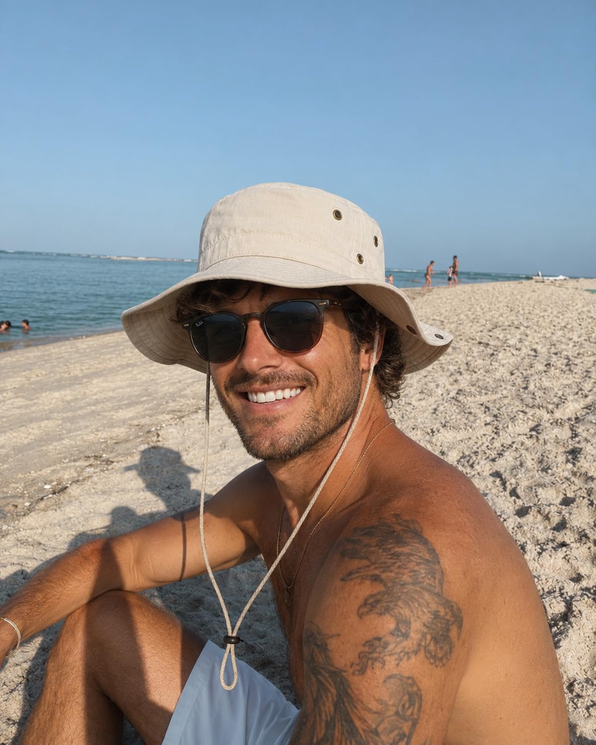 Feng Shui， XL/XXL/3XL Sombreros para el Sol Hombres Sombreros de Cabeza Grande Sombrero de Safari Grande UPF50+ | Sombrero Boonie Bush para Senderismo al Aire Libre Escalada Pesca