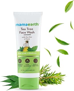 Mamaearth Tea Tree Natural Face Wash for Acne & Pimples Wash 100 ml - For Normal & Dry Skin