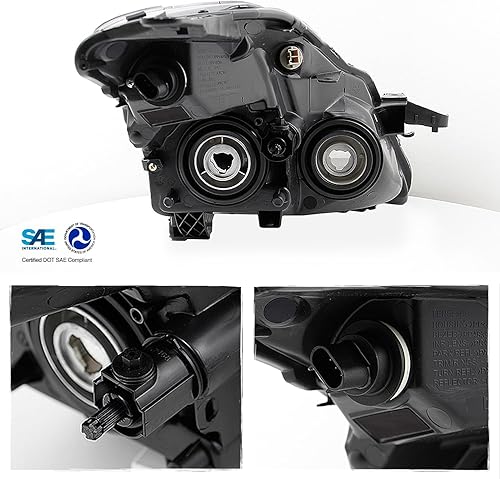 Miniatura 2 de AKKON - Para Nissan Altima 2 Puertas Coupe D32 Cromo Claro Halógeno Tipo Faros Delanteros Par de Reemplazo