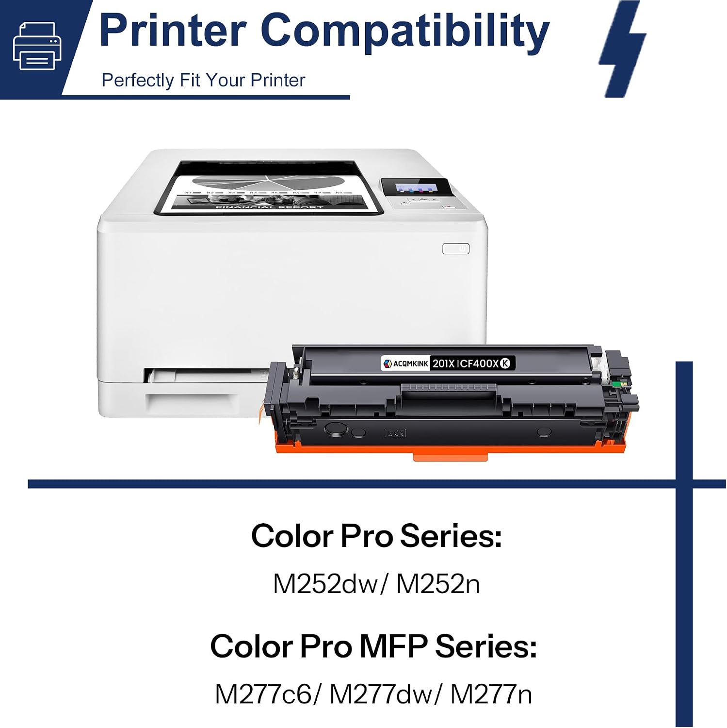 201X CF400X Black Toner Cartridge High Yield 2 Pack Replacement for HP 201X CF400X 201A CF400A Color Pro M252dw MFP M277c6 M277dw Printer Ink Cartridge | CF400XD