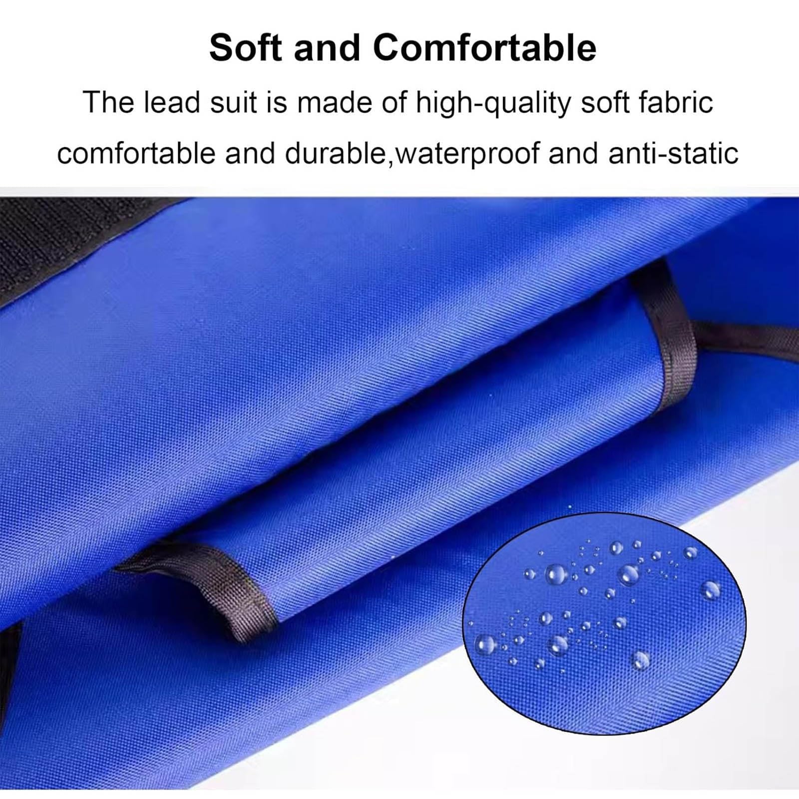 Delantal de plomo con protección equivalente a plomo de 0,35/0,5 mm, escudo de rayos X para uso dental y médico, diseño ligero para entornos sanitarios