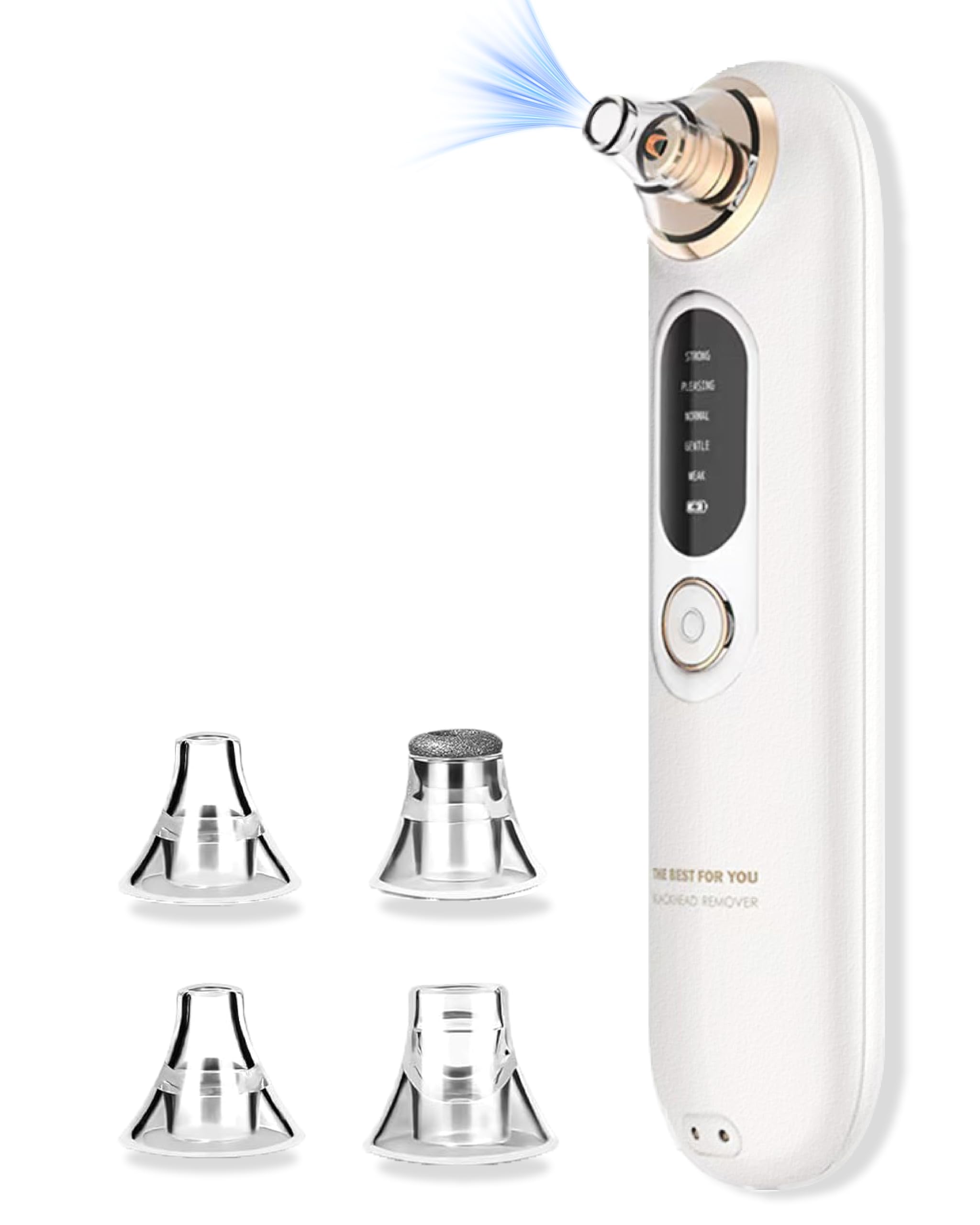 Aspiratore Punti Neri Professionale Elettrico - Strumento Efficace e Portatile per la Attrezzo Punti Neri, 3 Modalità di Aspirazione, Ricaricabile per Uomini e Donne