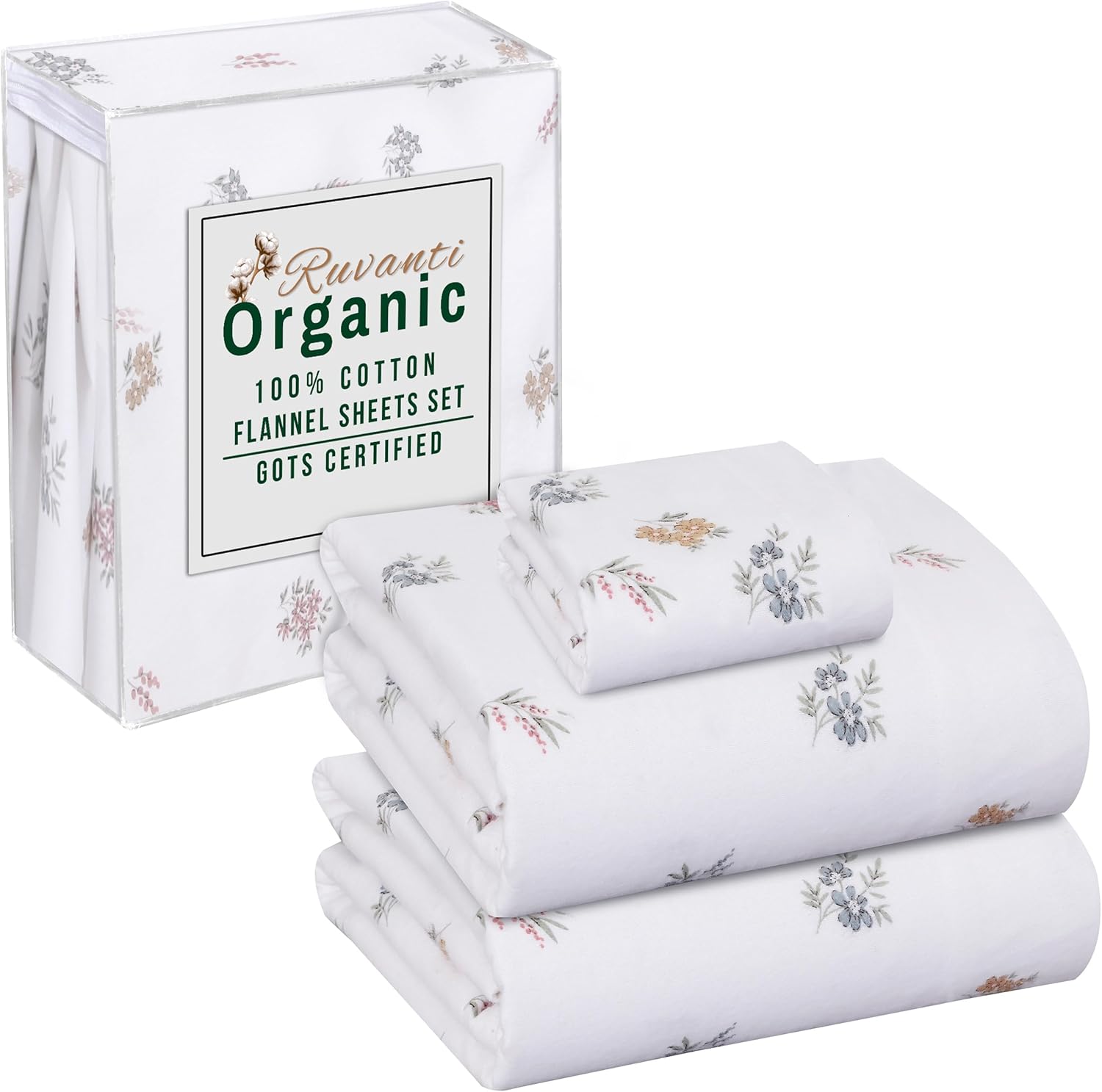 RUVANTI Flannel Sheets Twin XL Set