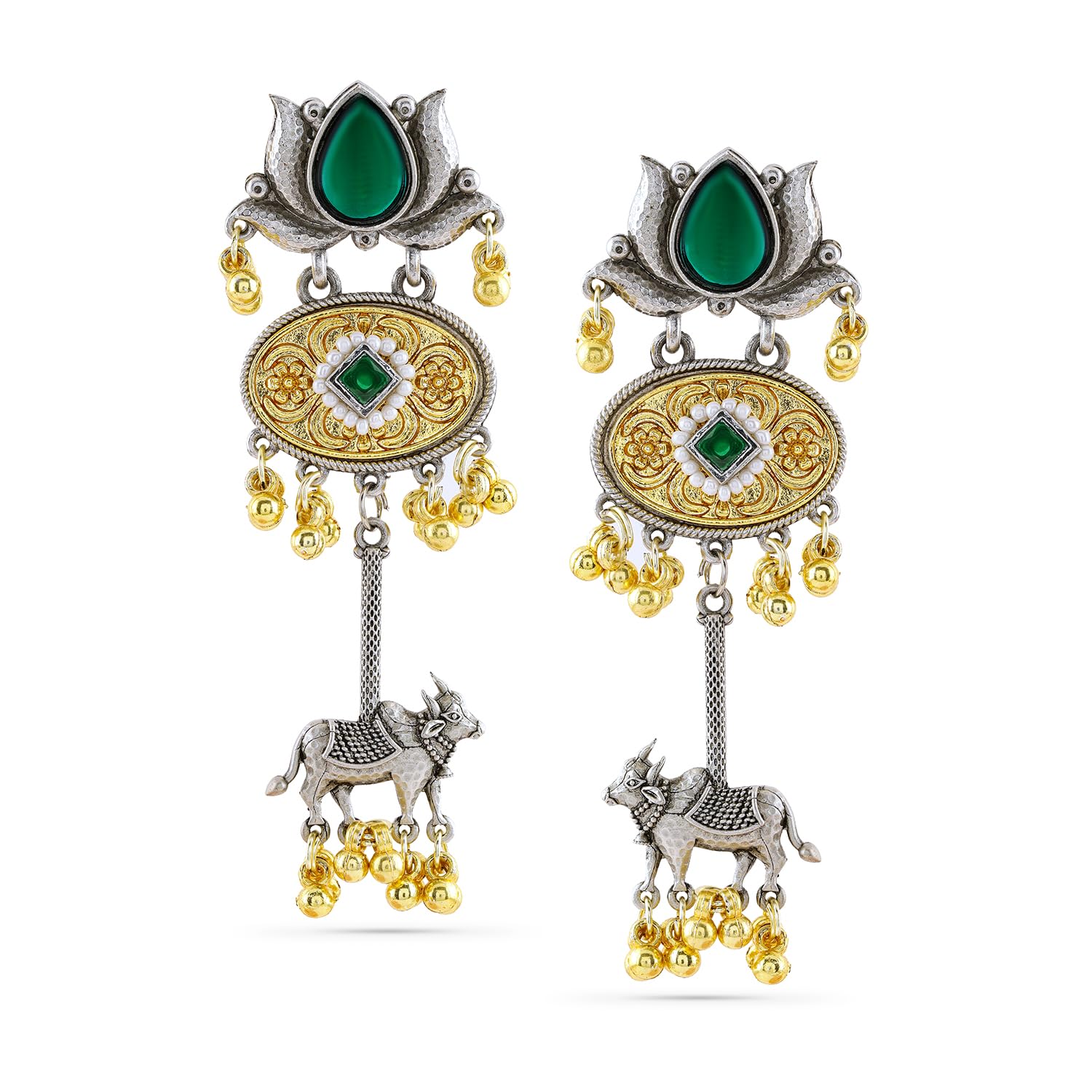 rubans Oxidised Dangle Earrings Stylish Boho Trendy Jewellery Gift for Women & Girls-picture-30