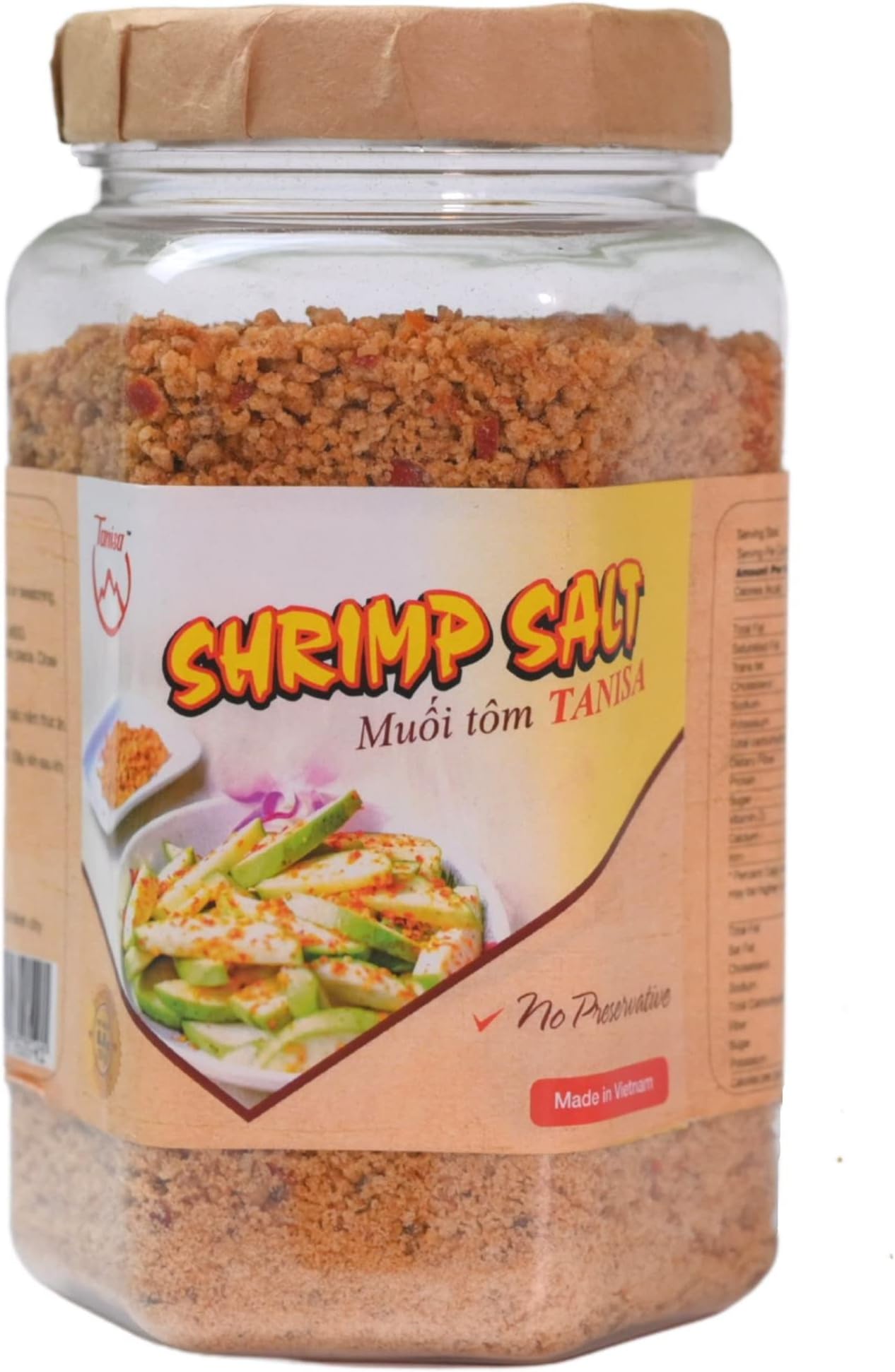 TANISA Fruit Seasoning – Vietnamese Shrimp Salt for Dipping Fruits, Vegetables - Chilli Shrimp Seasoning for Cooking - Handy Seasoned Salt for Picnic, Holiday - Non-GMO, No Preservative - 8.81 oz