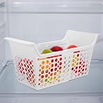 HOMSFOU Small Adjustable Freezer Basket Organizer Extendable Design for Deep Chest Freezer and Kitchen
