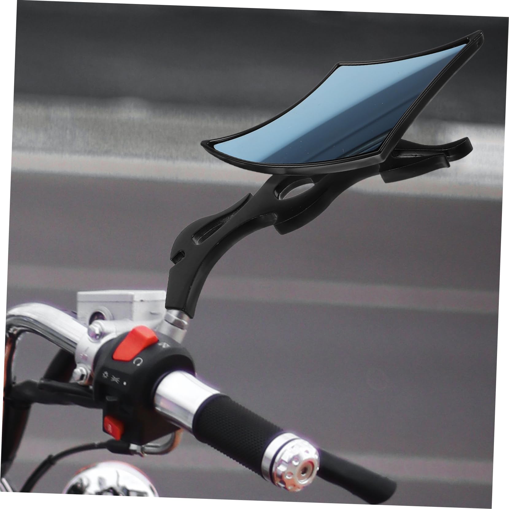 ABOOFAN Abs e Vetro Specchietto Retrovisore, Installazione Facile, 2 Pezzi, Nero, Compatibile Manubrio, per Bicicletta e Veicolo Elettrico