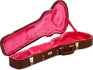 Gator Cases Deluxe Wood Case for Les Paul Electric Guitars, Brown Exterior (GW-LP-BROWN)