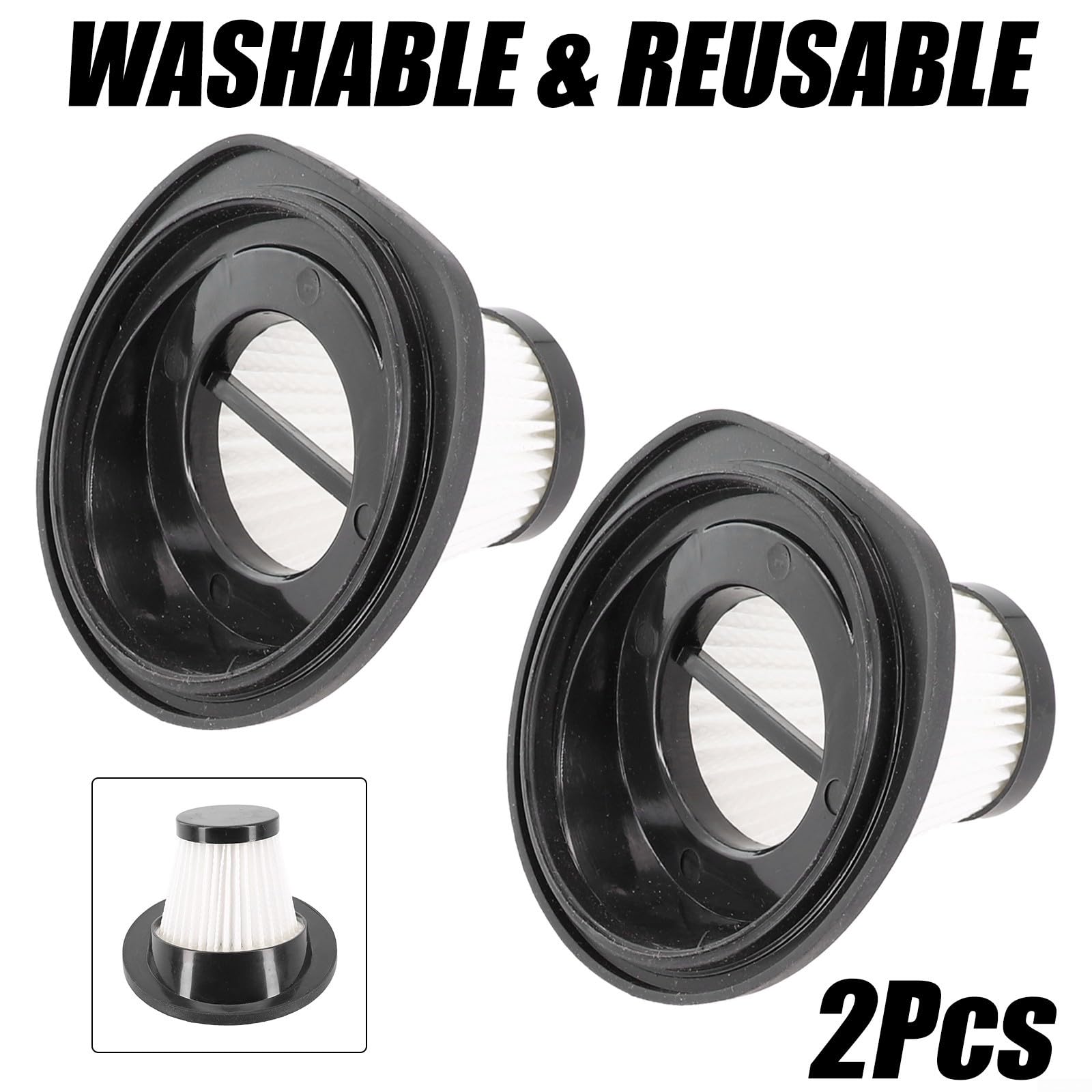 Filtros HEPA Lavables Para Aspiradora VacLife VL188/VL189 - Pack De 4, Reutilizables, Para Alérgenos