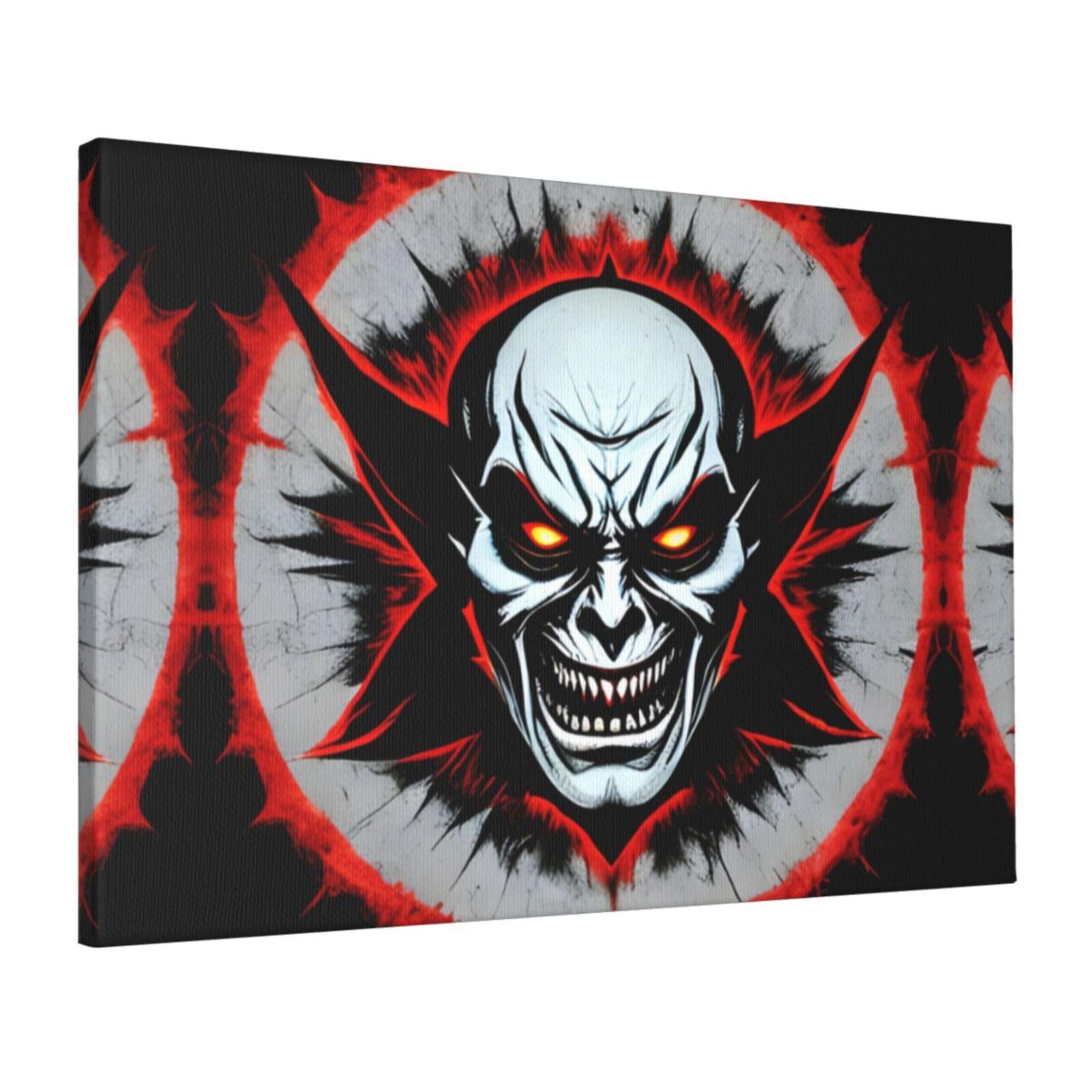 Toile murale encadrée de qualité supérieure CNTDBU rouge et noir - 8