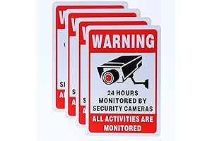 High-Visibility 24-Hour Video Surveillance Signs Prevent Unauthorized Access