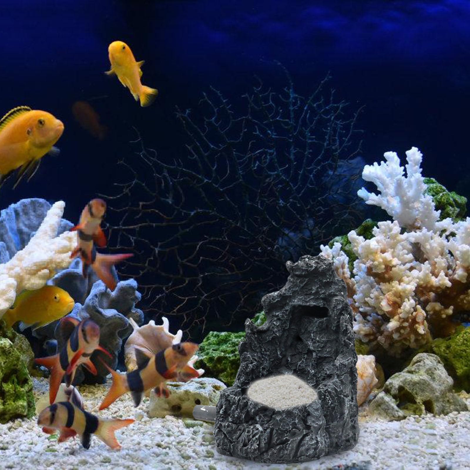 Buona resina Sandfall Ornamento per acquari Impostazioni semplici e durata per pesci e qualità dell'acqua Accessorio per pesci animali domestici