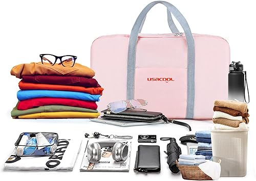 Miniatura 6 de Bolsa de viaje para mujer, bolsa de mano deportiva, bolsa de hombro para fin de semana, Rosado, Viajes Vacaciones Deportes G