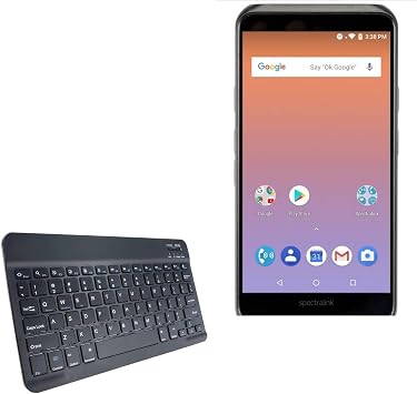 BoxWave Keyboard Compatible with SpectraLink Versity 9540 Smartphone - SlimKeys Bluetooth Keyboard, Portable Thin with Chiclet-Style Keys - Jet Black