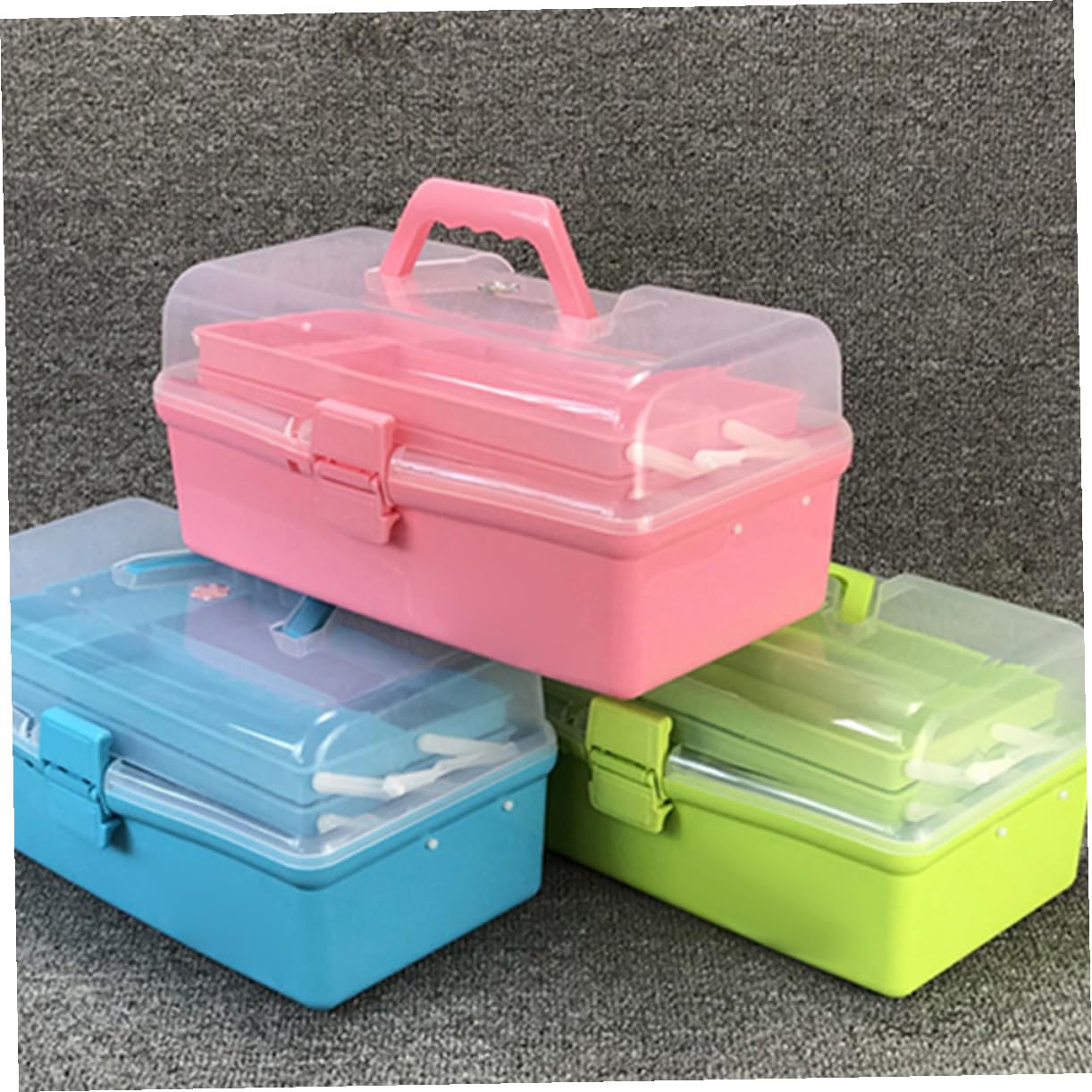 Amazon.co.jp: NUOLUX ツールボックス 三層 工具箱 工具収納 ケース