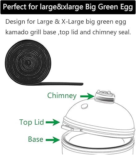 Miniatura 2 de Junta de repuesto para huevo verde grande, extragrande, accesorios de piezas de huevos verdes, material de alta temperatura, autoadhesivo, 15 pies