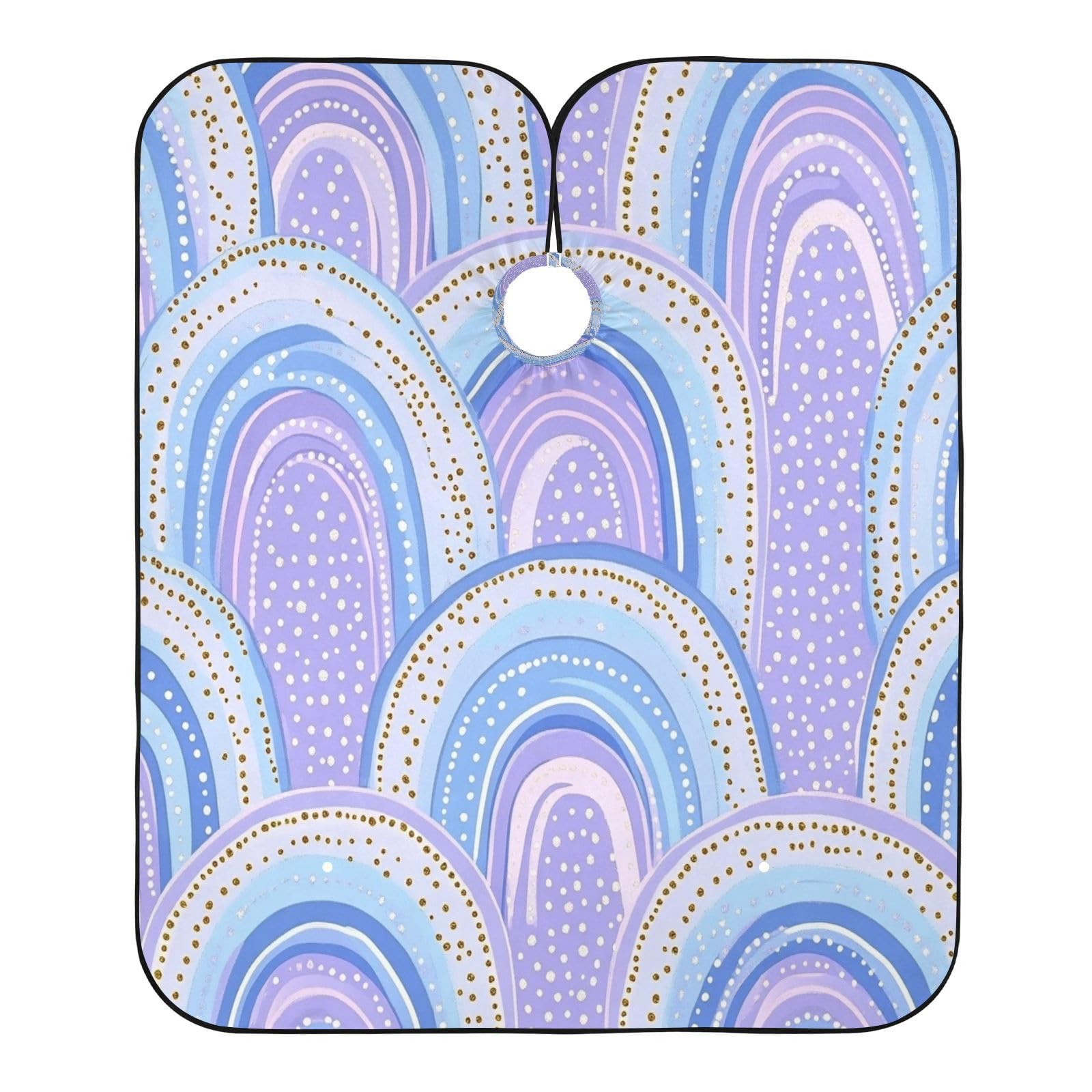 Kigai Cartoon Rainbow Hair Cutting Cape for Men & Women Waterproof Barber Cape Professional Hairdressing Salon Styling Apron with Adjustable Closure Snap