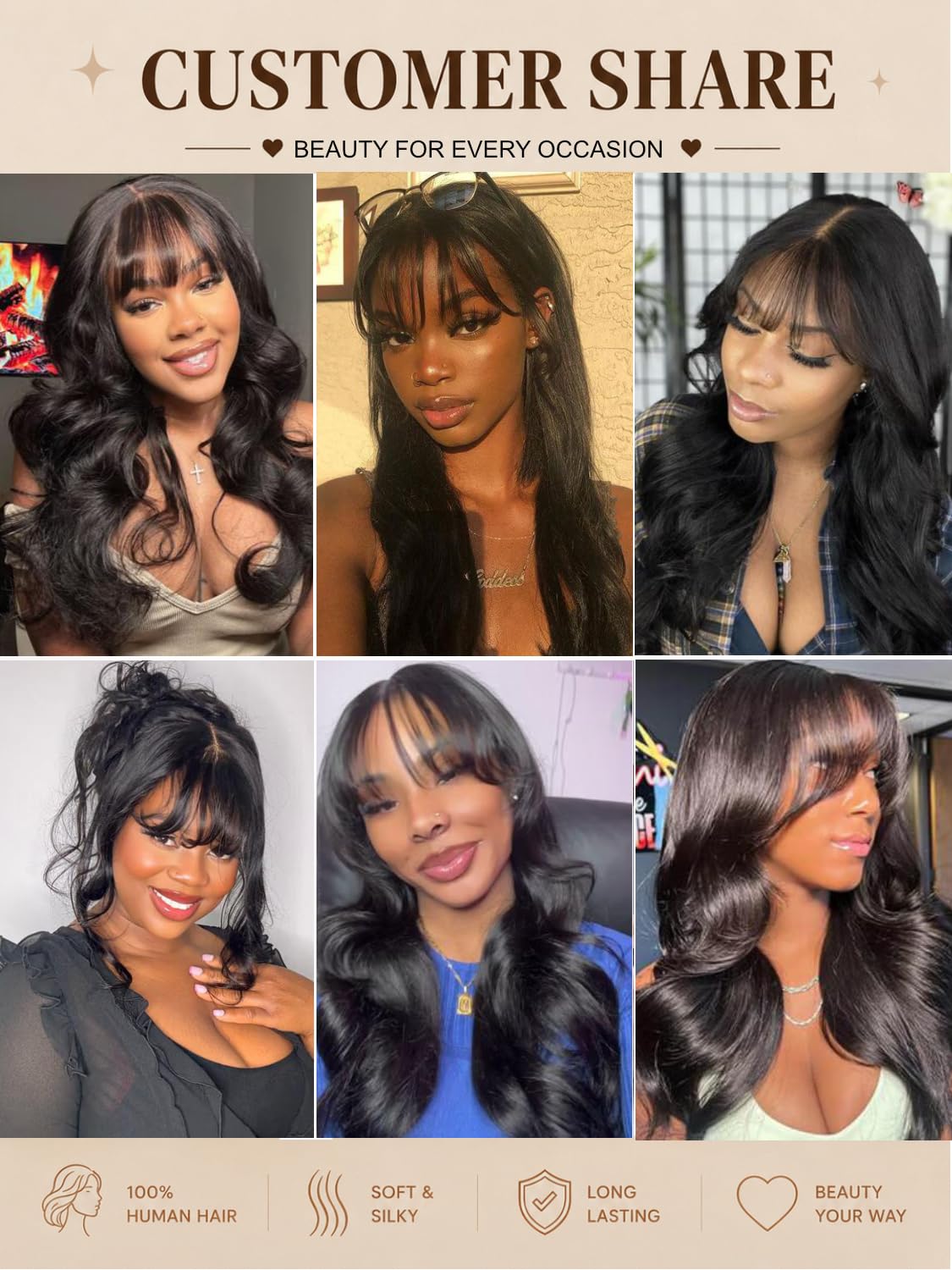UNICE Pre Everything Body Wave 13 x 4 koronkowe przednie peruki ludzkie włosy z grzywką zasłona bezklejowa peruka ludzkie włosy wstępnie oskubane wstępnie przycięta koronka bielone węzły gotowa do