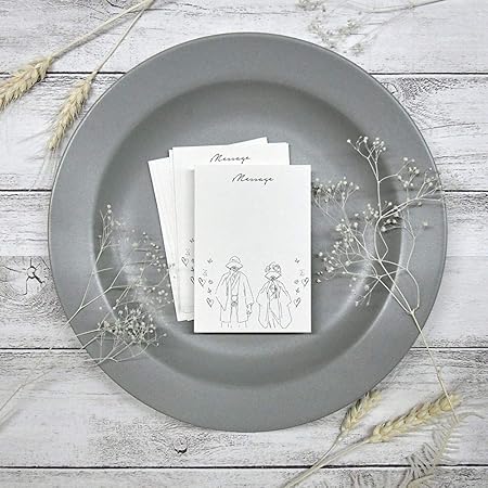 Amazon 多目的メッセージカード Bride And Groom 和装 枚入 結婚式 招待状同封 テーブルメッセージ コロナ対策案内カード 招待状 文房具 オフィス用品