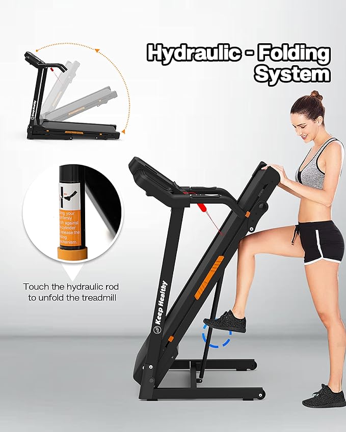 Caminadora Eléctrica Plegable Beuiosda 3.5HP, Inclinación Manual, 330 lbs miniatura 7