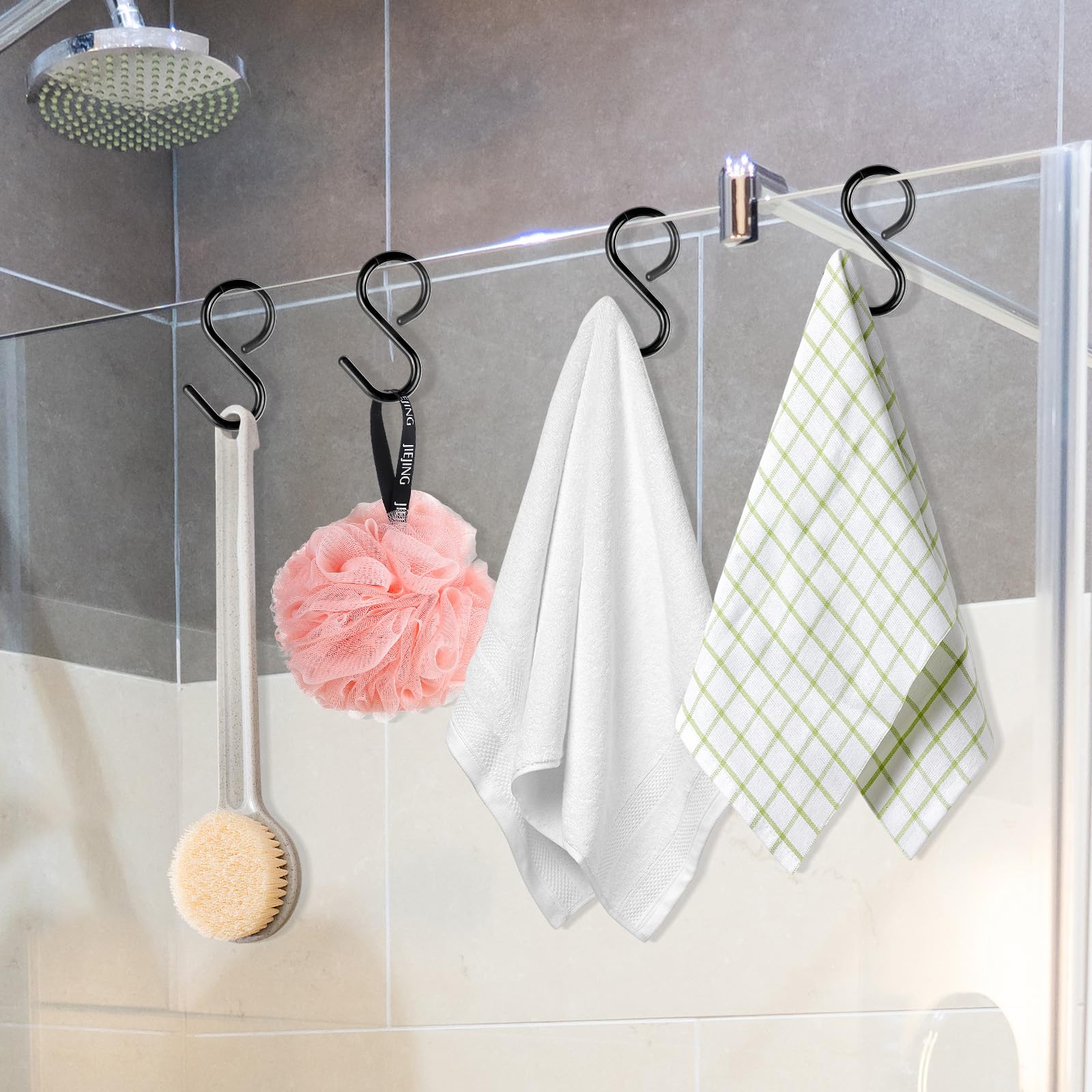 WEBEEDY 80 Stück S-Haken Aus Kunststoff – Weiße, Flexible Aufhängehaken Für Küche, Bad & Hausorganisation, Rostfrei & Leise