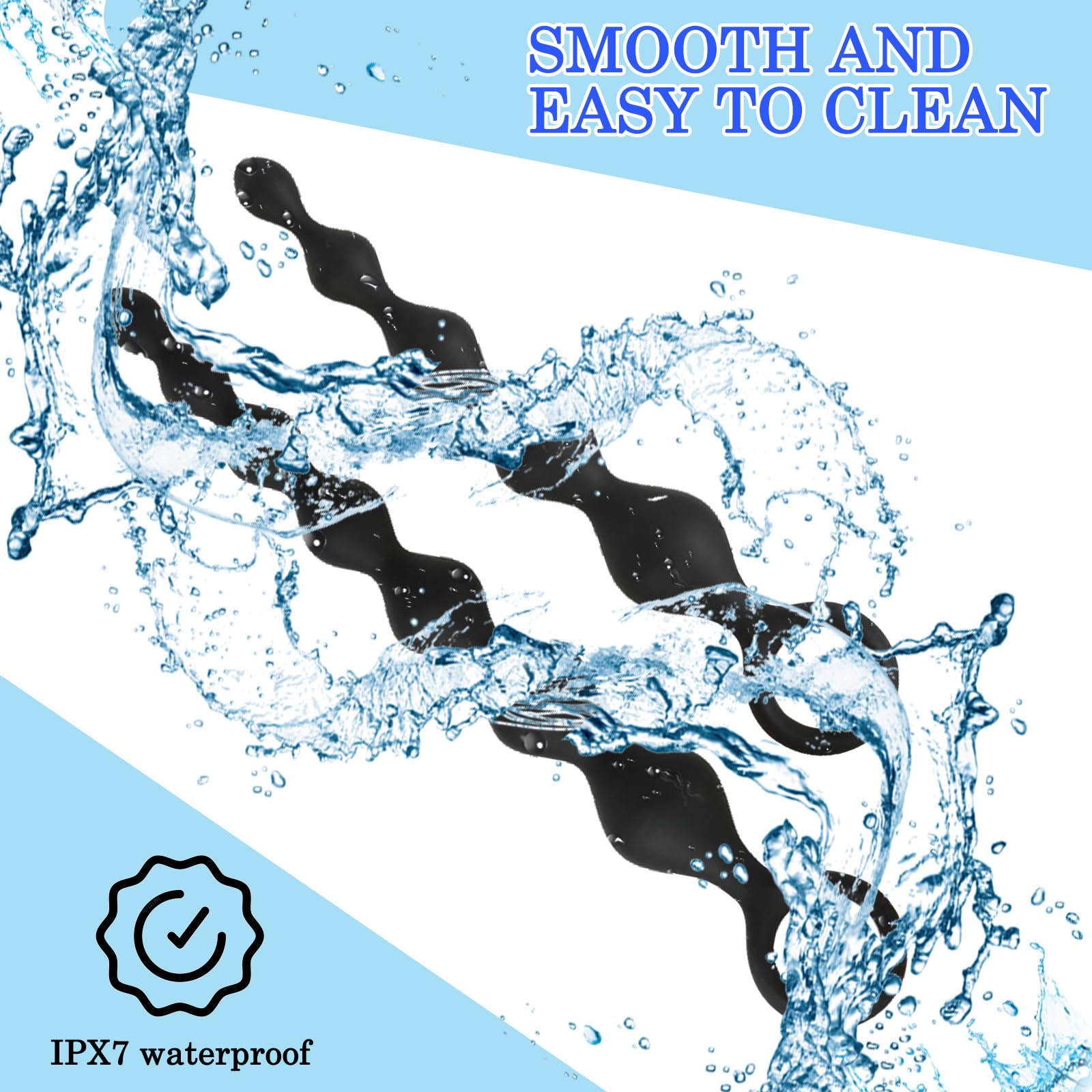 BDSMLOVE 2pcs Palline anali in Silicone Kit, Plug Anale Sex toys Plug Analesex Dildo Anal Plug, Butt Plug Sex Toys per uomini donne coppie principianti professionali