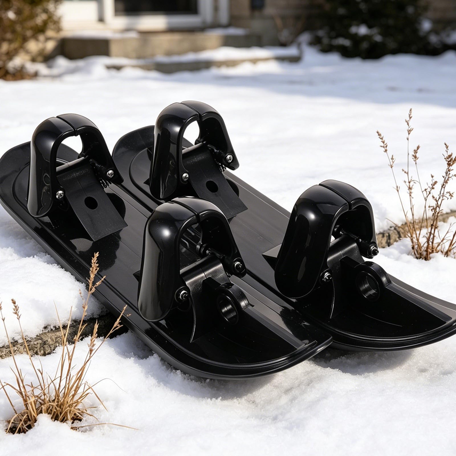 Levemolo Schneeschlitten für Kinderwagen aus Kunststoff und Metall mit Glattem Gleiten und Zuverlässiger Gerader Führung für Lange Winterspaziergänge im Schnee